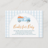 Carte D'accompagnement Un petit camion bleu Pumpkin Gingham Livres pour b (Devant)
