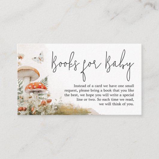 Carte D'accompagnement Un petit champignons Livres de champignons enchant (Devant)