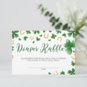 Carte D'accompagnement Un Petit Charme Chanceux Baby shower Déchets Raffl (Debout devant)