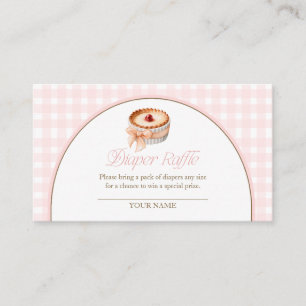 Carte D'accompagnement Un Petit Gâteau Mignon Ticket de Tirage au Sort de