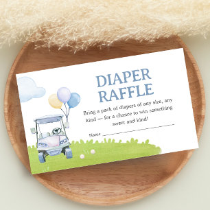 Carte D'accompagnement Un petit Golf Bébé Shower Tirage au Sort Couches