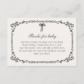 Carte D'accompagnement Un petit livre Bow noir Halloween Livres pour bébé (Devant)