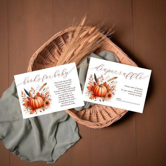 Carte D'accompagnement Un petit livre d'automne Citrouille pour bébé