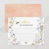 Carte D'accompagnement Un Petit Miel Abeille Conseil Fleur sauvage Pour M (Devant / Derrière)