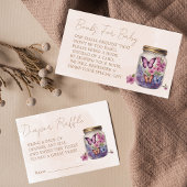 Carte D'accompagnement Un petit papillon dans un bocal Baby shower floral
