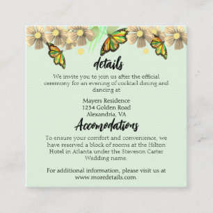 Carte D'accompagnement Un Petit Papillon Est Sur Le Chemin Floral