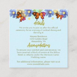 Carte D'accompagnement Un Petit Papillon Est Sur Le Chemin Floral