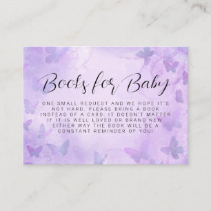 Carte D'accompagnement Un petit papillon Purple Shower Livres pour bébé