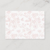 Carte D'accompagnement Un Petit Papillon rose Baby shower Déchets Raffle (Dos)