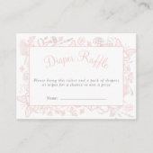 Carte D'accompagnement Un Petit Papillon rose Baby shower Déchets Raffle (Devant)