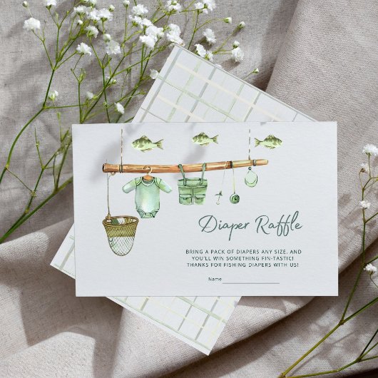 Carte D'accompagnement Un Petit Pêcheur Se Retrouve Dans Le Raffle Joyeux