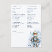 Carte D'accompagnement Un petit Prince Royal Blue Douche Trivia bébé (Dos)