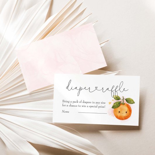 Carte D'accompagnement Un Petit Raffin De Baby shower Orange Cutie