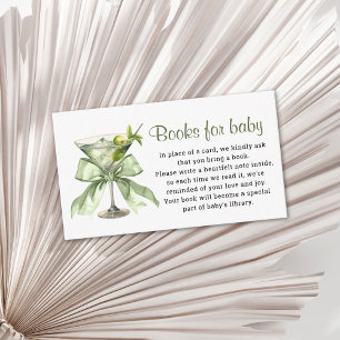 Carte D'accompagnement Un petit sage vert Martini Books pour bébé