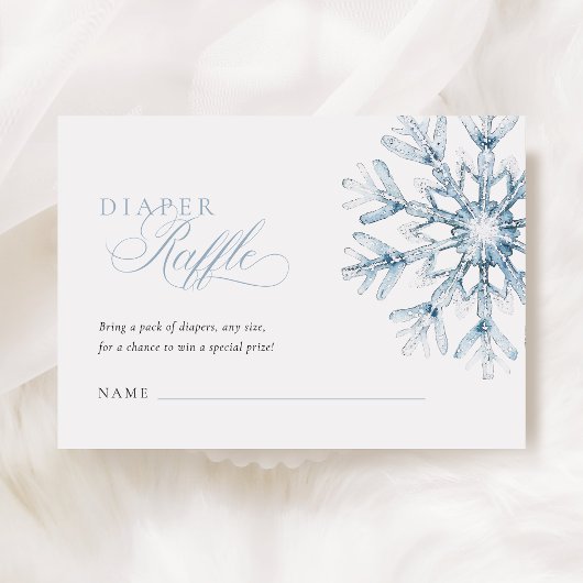 Carte D'accompagnement Un Petit Snowflake Boy Baby shower Déchets Raffle