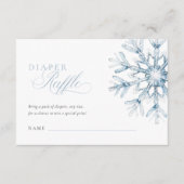 Carte D'accompagnement Un Petit Snowflake Boy Baby shower Déchets Raffle (Devant)
