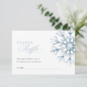 Carte D'accompagnement Un Petit Snowflake Boy Baby shower Déchets Raffle (Debout devant)