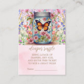 Carte D'accompagnement Un peu d'amour dans un Baby shower papillon en pot (Devant)