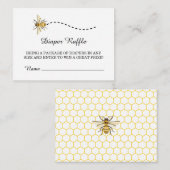 Carte D'accompagnement Un Peu De Miel Est Sur Le Chemin Baby shower (Devant / Derrière)