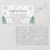Carte D'accompagnement Un peu de neige Baby shower de Noël Affichage Douc (Devant / Derrière)
