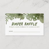 Carte D'accompagnement Un Sauvage Est En Route Safari Diaper Raffle (Devant)