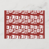 Carte D'accompagnement Un tapis rouge avec un motif texturé est étalé sur (Devant)