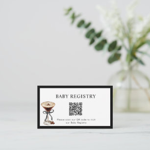 Carte D'accompagnement Un Tini One est en route Baby Shower QR code