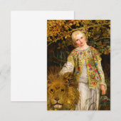 Carte D'accompagnement Una et le Lion, 1860 par William Bell Scott (Devant / Derrière)