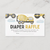 Carte D'accompagnement Under Construction Baby Shower Diaper Raffle (Devant)