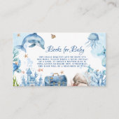 Carte D'accompagnement Under the sea Baby Shower Book Request  (Devant)
