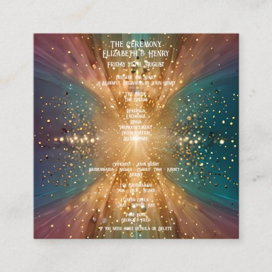 Carte D'accompagnement "Under the Stars : A Celebration of Love" (Devant)