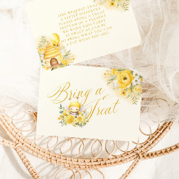 Carte D'accompagnement Une Baby Shower Douce Petite Abeille à Miel Apport