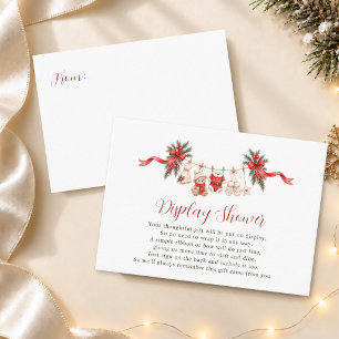 Carte D'accompagnement Une douche de bébé pour un joyeux petit Noël