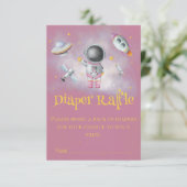 Carte D'accompagnement Une fille de l'espace Une astronaute lance des roq (Debout devant)