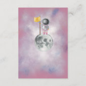 Carte D'accompagnement Une fille de l'espace Une astronaute lance des roq (Dos)