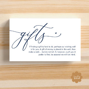 Carte D'accompagnement Une note de cadeaux, Mariage romantique moderne