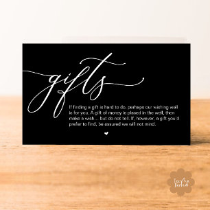 Carte D'accompagnement Une note de cadeaux, Mariage romantique moderne