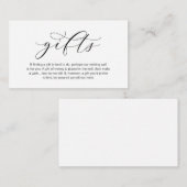 Carte D'accompagnement Une note sur les cadeaux, belle élégance luxueuse (Devant / Derrière)