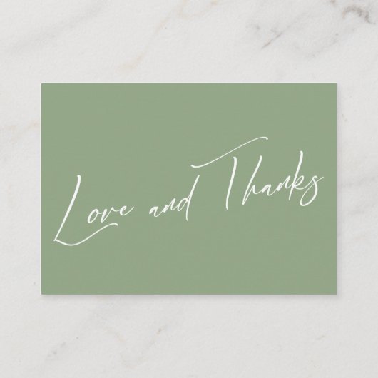 Carte D'accompagnement Une note sur les cadeaux d'écriture moderne Sage G (Dos)