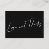 Carte D'accompagnement Une note sur les cadeaux Écriture moderne Noir & B (Dos)