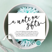 Carte D'accompagnement Une Note Sur Les Cadeaux, Fonds Lune De Miel