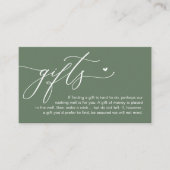 Carte D'accompagnement Une note sur les cadeaux, Honeymoon Money Cash Fun (Devant)