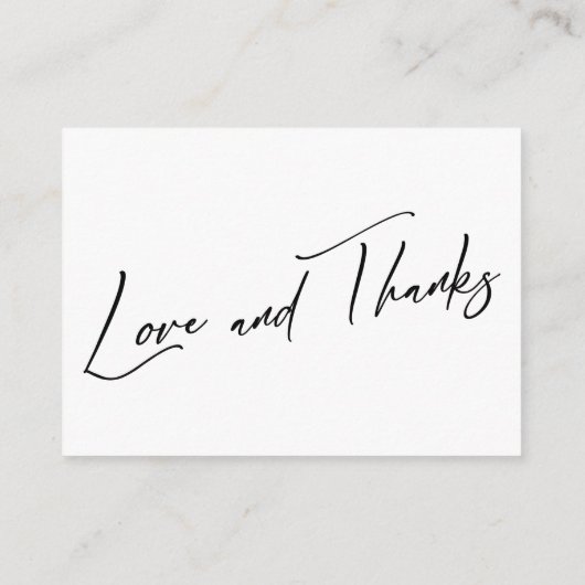 Carte D'accompagnement Une note sur les cadeaux Mariage d'écriture modern (Dos)