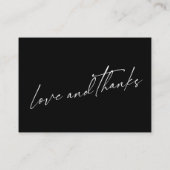 Carte D'accompagnement Une note sur les cadeaux Mariage d'écriture modern (Dos)