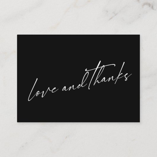 Carte D'accompagnement Une note sur les cadeaux Mariage d'écriture modern (Dos)