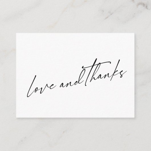 Carte D'accompagnement Une note sur les cadeaux Mariage d'écriture modern (Dos)