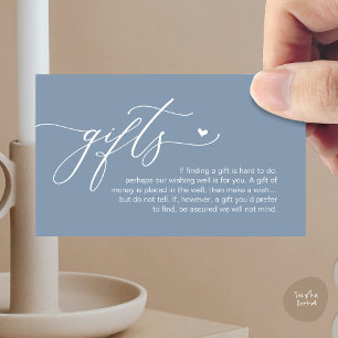 Carte D'accompagnement Une note sur les cadeaux, Mariage Romantique Moder
