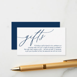 Carte D'accompagnement Une Note Sur Les Cadeaux, Mariage Romantique Moder