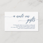 Carte D'accompagnement Une note sur les cadeaux, Modern Classy Script (Devant)