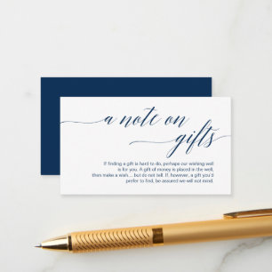 Carte D'accompagnement Une note sur les cadeaux, Modern Classy Script